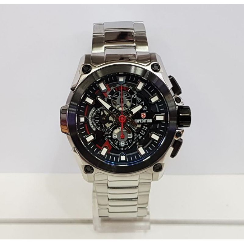 Jam Tangan Expedition E6793M Silver / Black Original