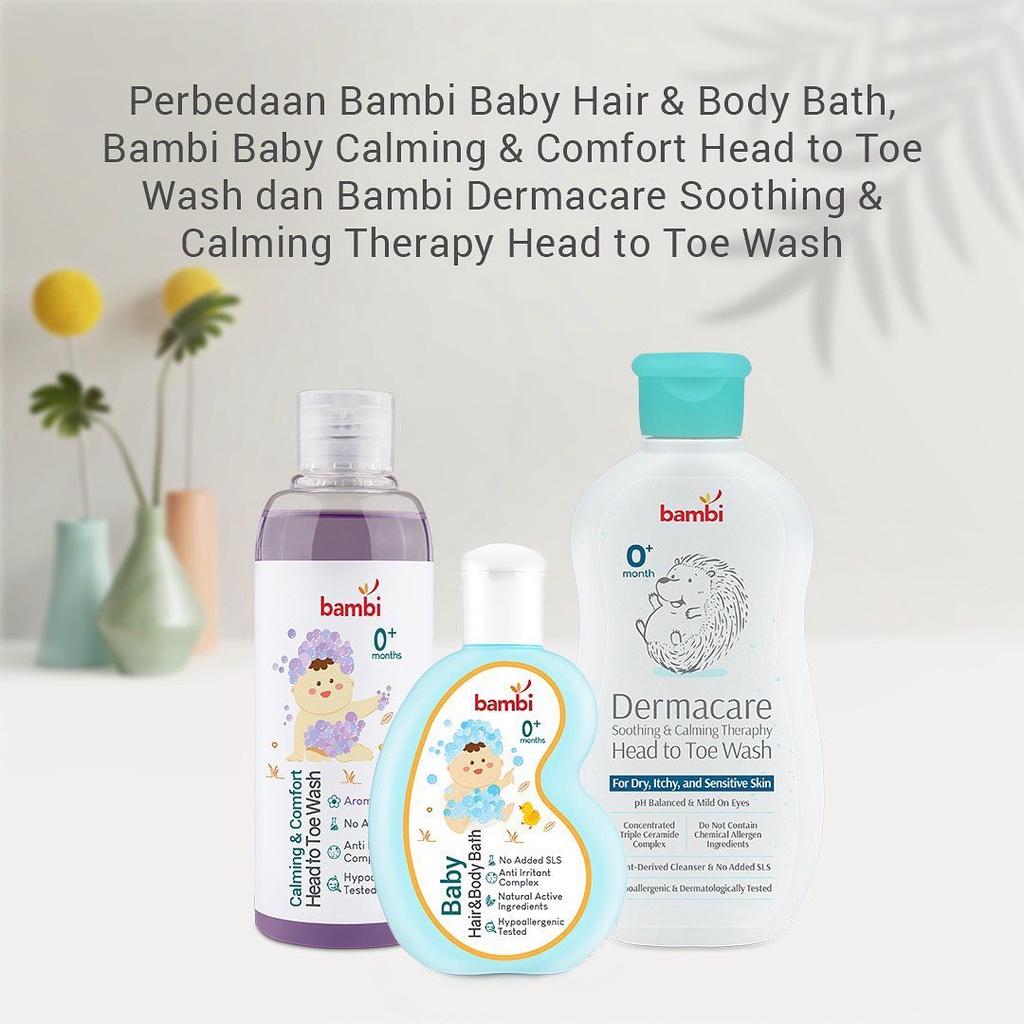 BAMBI Baby Hair &amp; Body Bath 2in1 | Sampo Sabun Bayi Milk