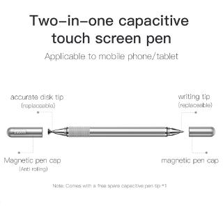 Baseus Pen Stylus Layar Sentuh Kapasitif 2in1 Warna Hitam