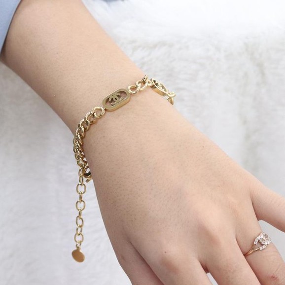 Aksesoris / Perhiasan Fashion Gelang Chanel Sisik Stainlees Premium S9491