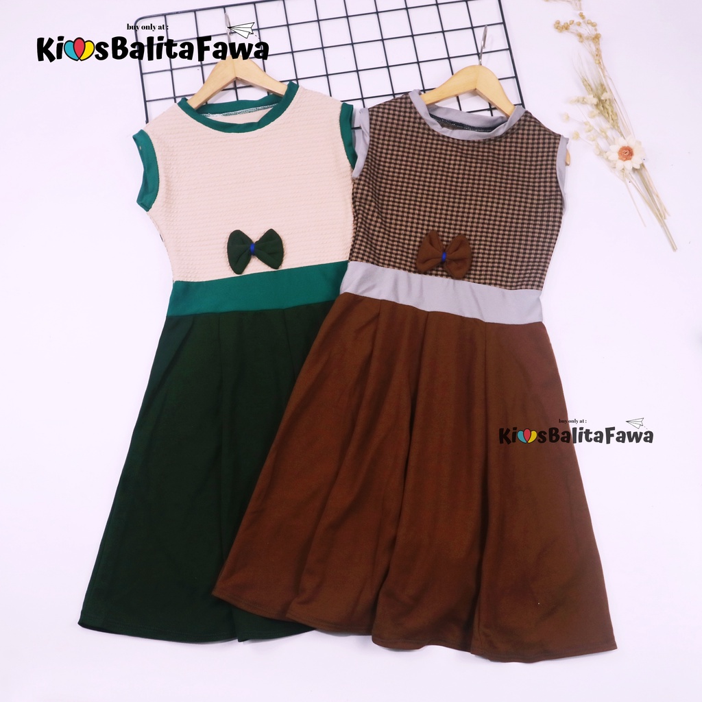 Dress Lala size Bayi - 9 Tahun / Dress Anak Perempuan Cewek Dres Batik Murah Casual Yukensi