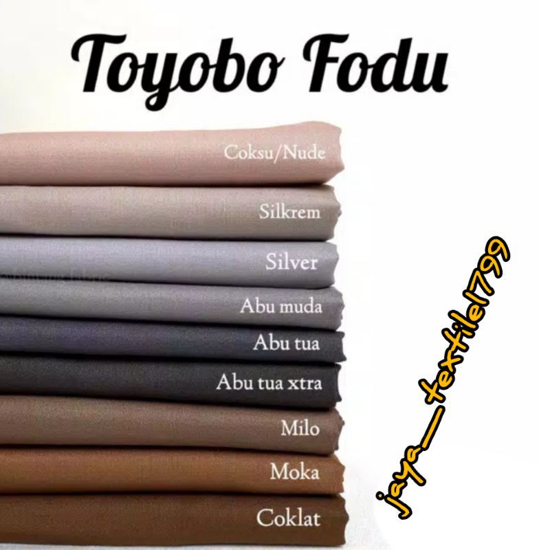 Kain katun Toyobo Fodu / kain Toyobo / bahan gamis, dress, tunik, dll