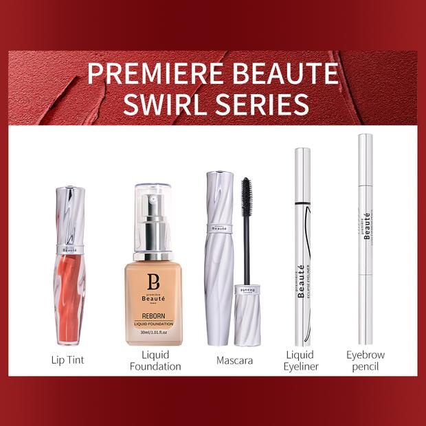 PREMIERE BEAUTE LUSH EYEBROW PENCIL, ECLIPSE EYELINER SILVER SWIRL SERIES