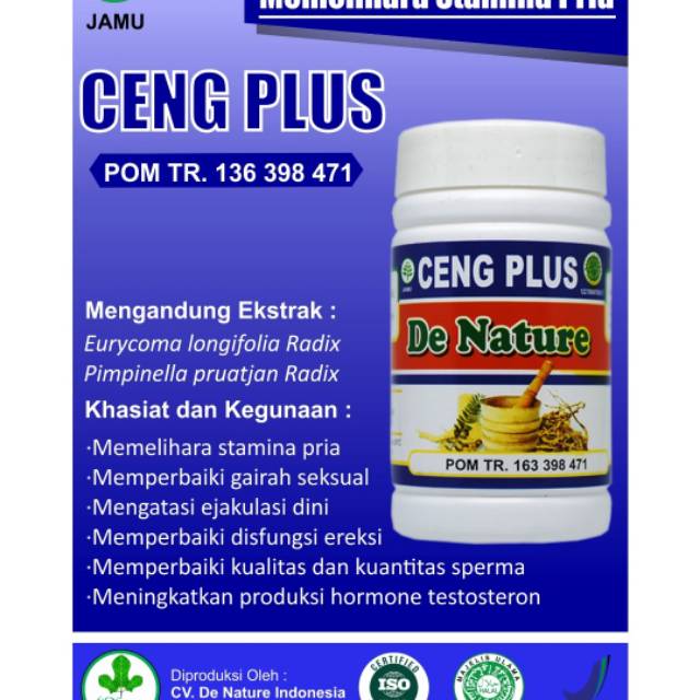 OBAT LEMAH SYAHWAT DAN EJAKULASI DINI DE NATURE HERBAL