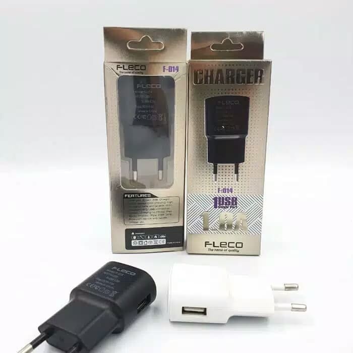 Adaptor Charger Fleco F-014 1 Usb 1A Batok Charger