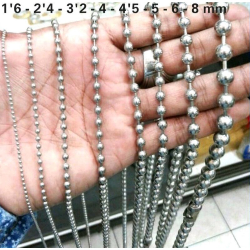 Kalung Biji Lada Besi Putih Asli Ternate