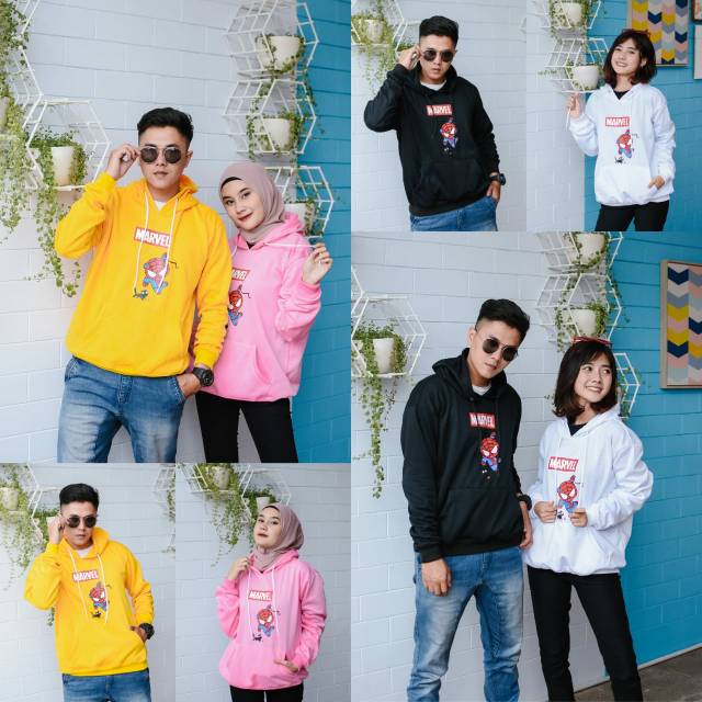 MARVEL SPIDER HOODIE UNISEX - ATASAN KEREN KEKINIAN PREMIUM