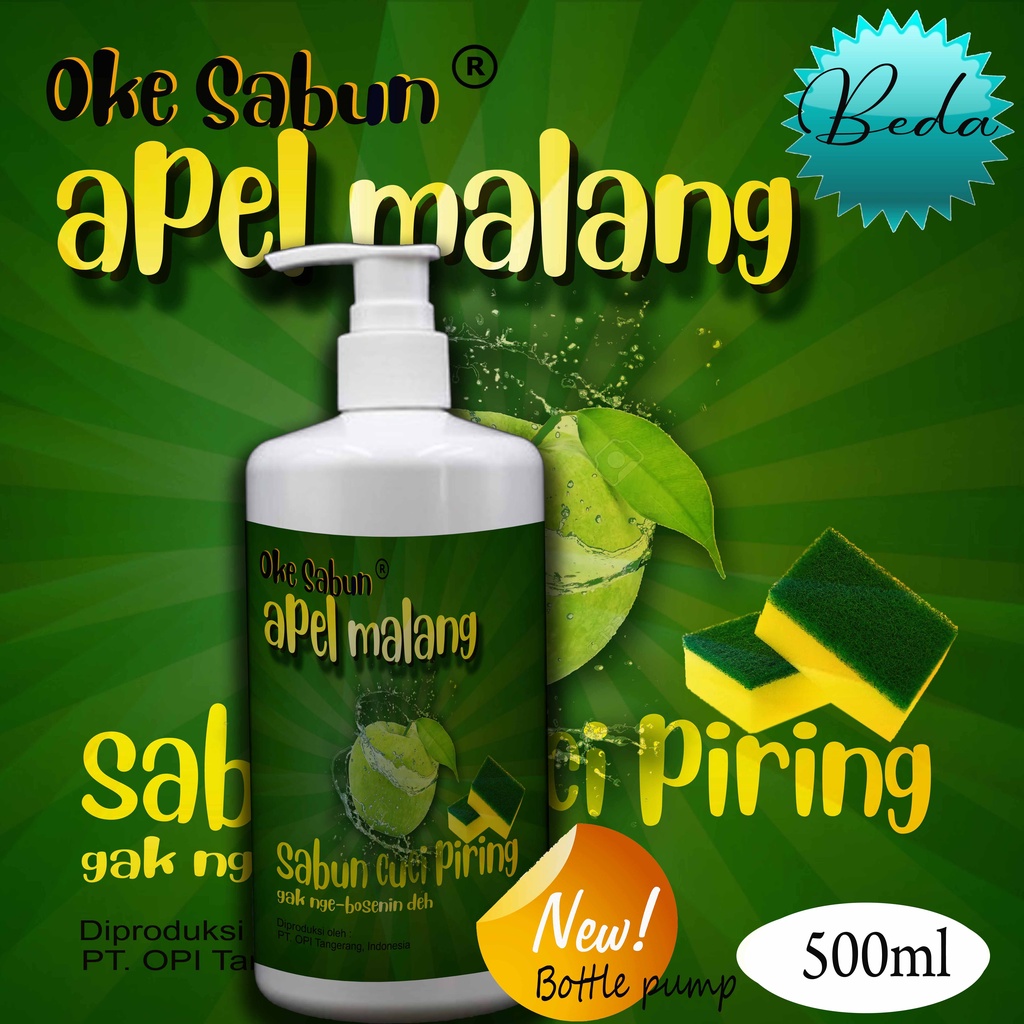 sabun cuci piring 500ml varian wangi apel malang terbaru