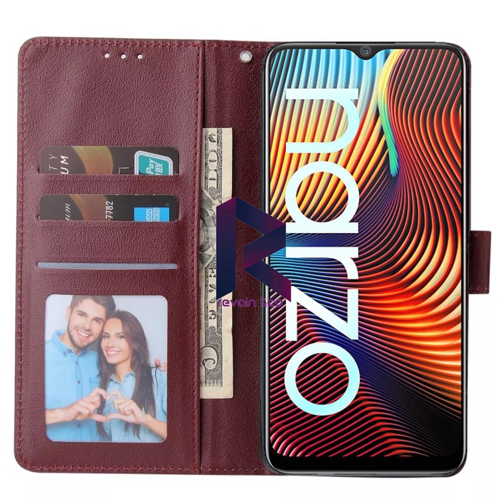 NEW REALME NARZO 50A PRIME CASE FLIP WALLET LEATHER KULIT PREMIUM SARUNG BUKA TUTUP FLIP CASE REALME NARZO 50A PRIME