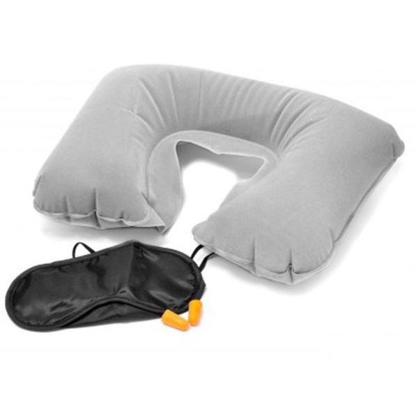 Bantal leher angin tutup mata kuping set travel pillow inflatable