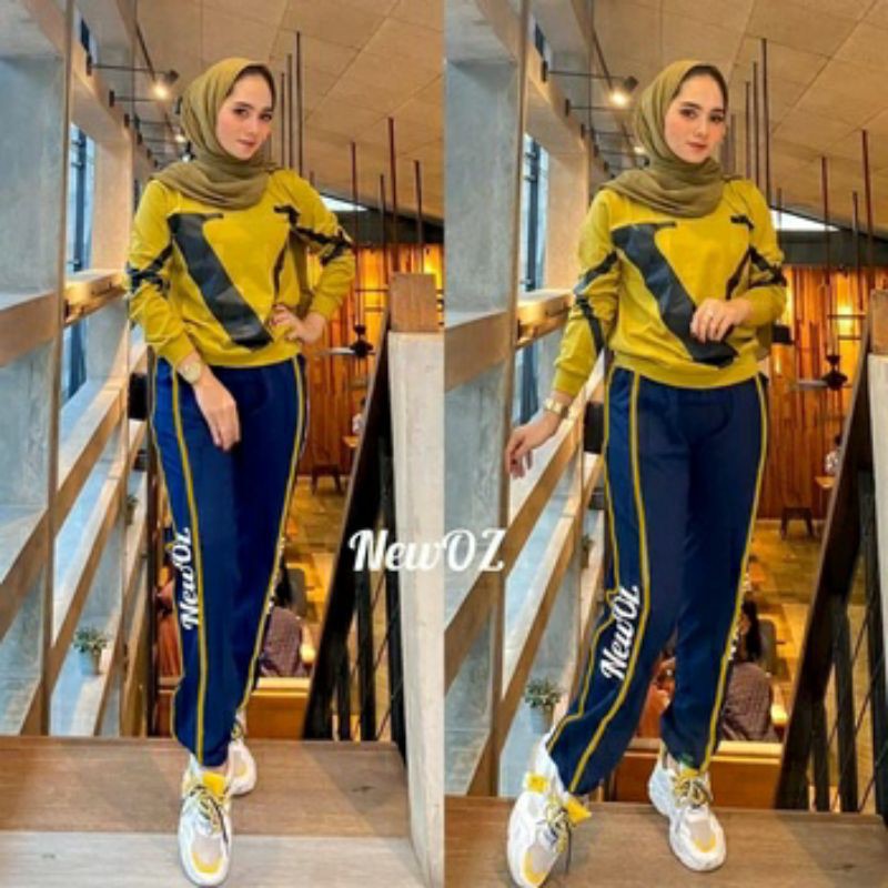 ELONAFASHION / Kandita Set Navy (lihat atasan)/SETELAN HARIAN WANITA/ATASAN BAWAHAN PREMIUM QUALITY