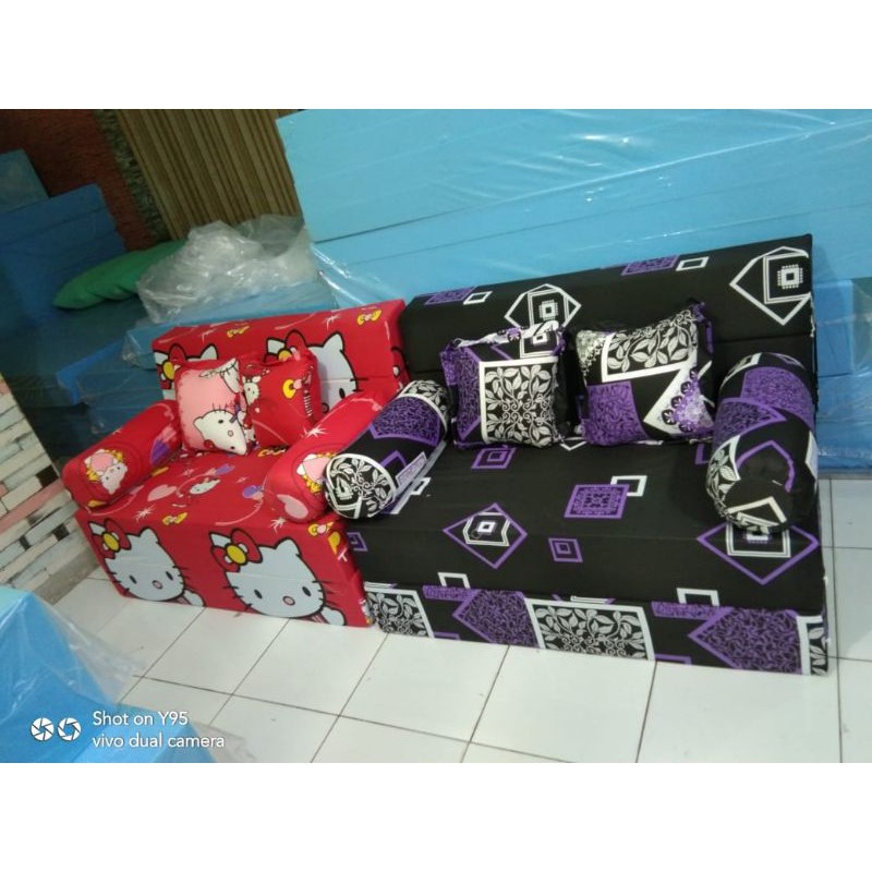 Ukuran 200x120x20 cm cover SOFABED INOAC / sarung sofabed inoac no 4