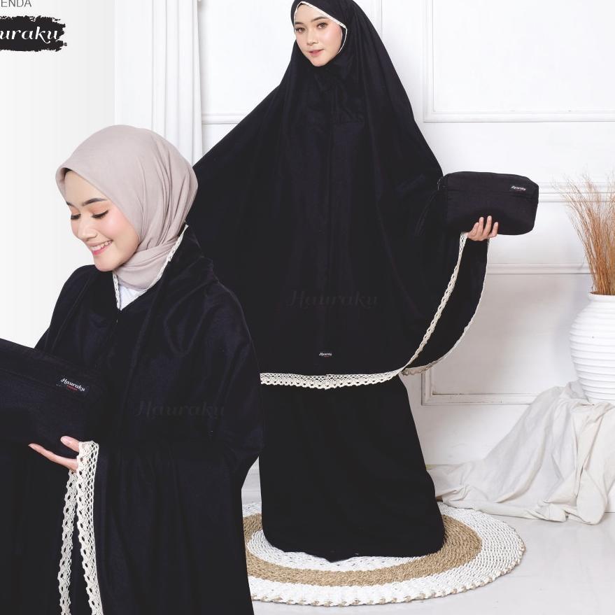 Terbaru Mukena Traveling 2 in 1 Dewasa Pouch Ponco Katun Premium grosir