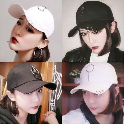 Topi Baseball Bahan Katun Aksen Bintang Gaya Korea Untuk Unisex