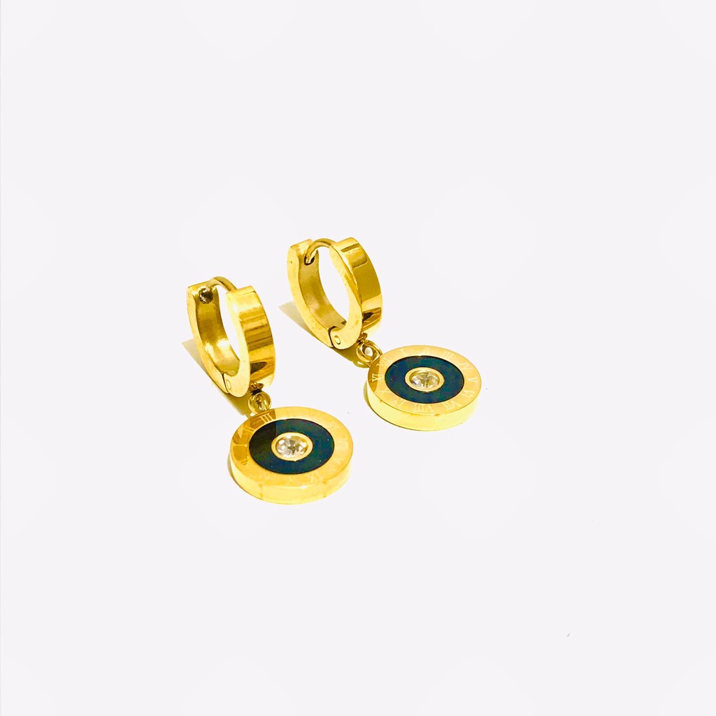 Anting Titanium Wanita Lapis Emas Anti Karat AT-61