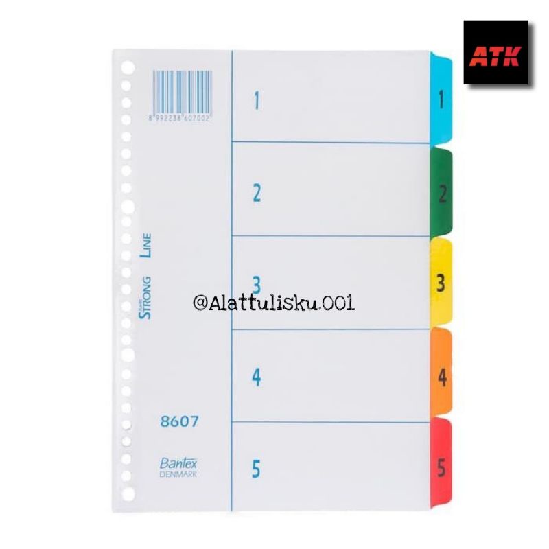 

Pembatas Binder Bantex Index Mylar 1-5 8607 - B5
