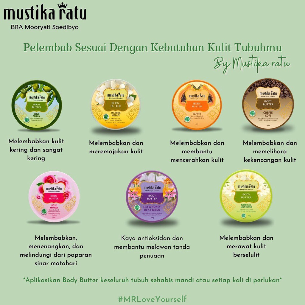 ✦SINAR✦ Mustika Ratu Body Butter Series - 200gr