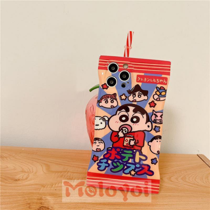 Soft Case TPU Desain Kartun Crayon Shinchan Untuk iPhone 11 7 6 6s 8 Plus 12 13 14 Pro Max XR X XS Max 14 Plus SE 2020