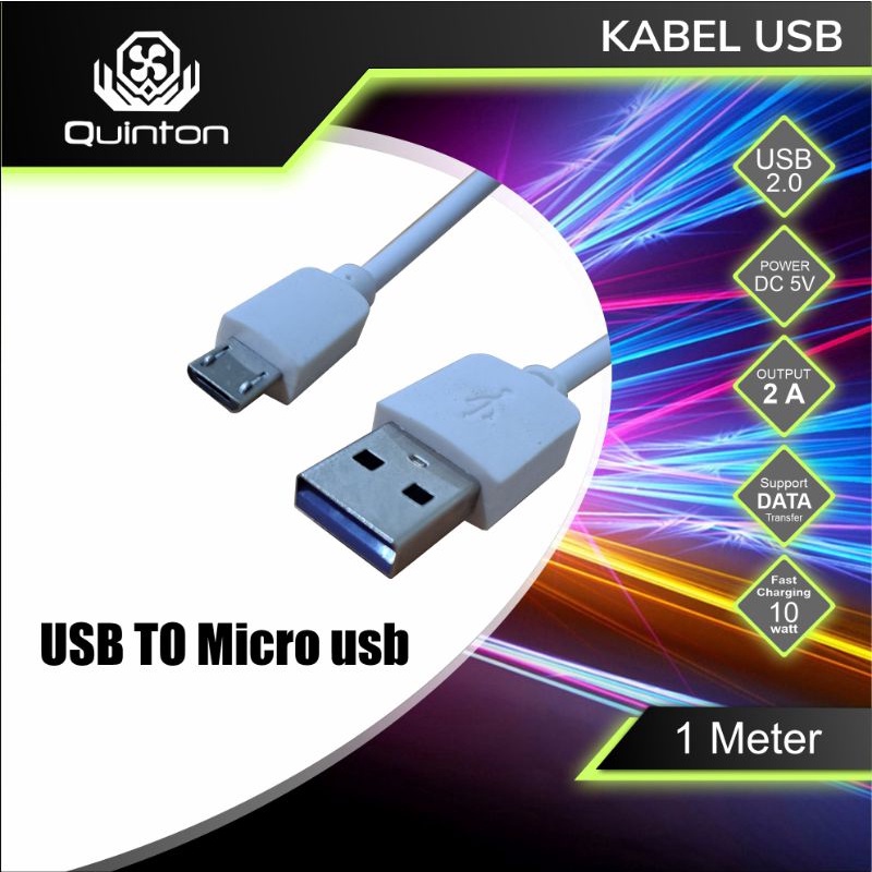 kabel data quinton usb to micro usb 2.0 2A dc 5v