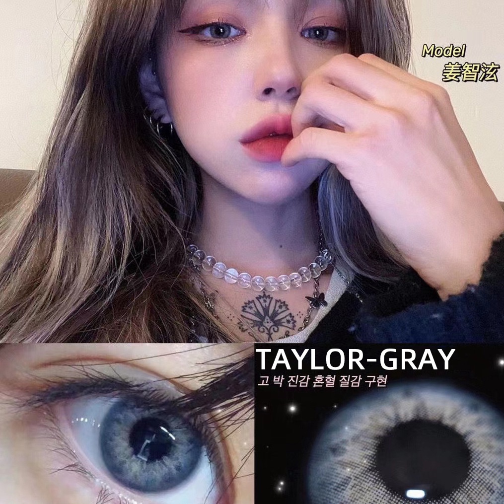 [✅COD] 1 Pasang Lensa Kontak Warna Softlens Mata Normal TAYLOR Sepasang Lensa Kontak Warna Soflens Karakter Softlens Murah Minus 0.00 DIA 14MM