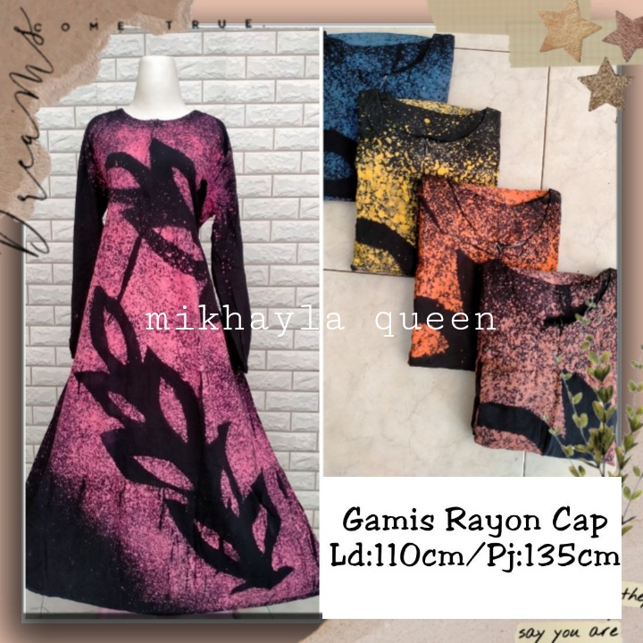 Daster Panjang Rayon Premium Batik Pekalongan Lengan Panjang Baju Daster Kekinian Wanita Busui Ibu