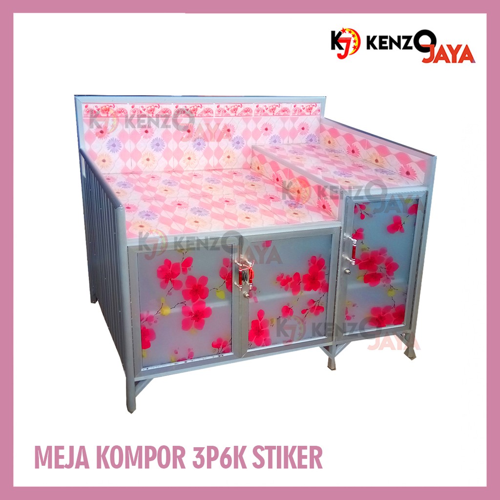Meja Kompor Alumunium 6K3P Stiker
