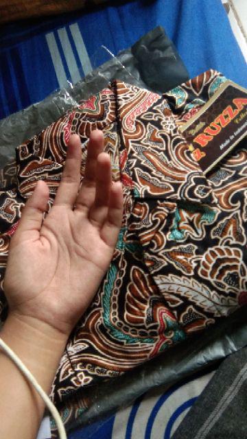Ruzza Batik Couple Motif Cirebon Peach Seragam Keluarga Couple Size M L Xl
