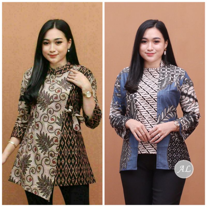 BAJU BATIK WANITA MODERN MONALISA GENES M,L,XL asli PEKALONGAN/BATIK JABIR
