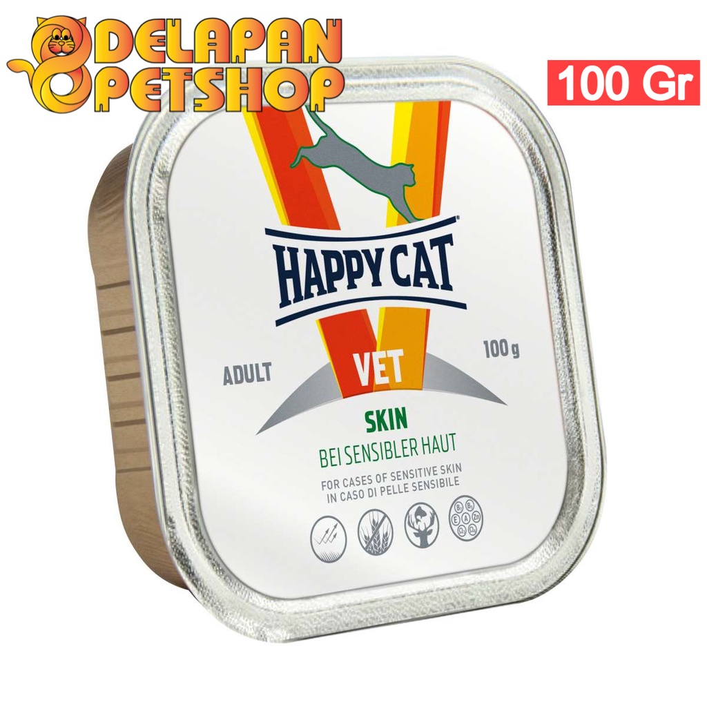 Happy Cat Vet Tray Skin Wet 100 Gram Made in Germany EXP 16-03-23