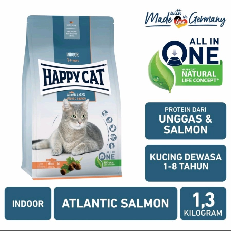 Happy Cat Culinary Indoor Salmon 1.3kg Freshpack Indoor AtlanticSalmon