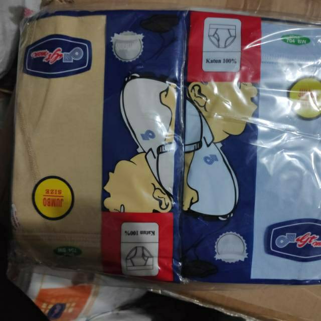 CELANA DALAM GT MAN JUMBO SIZE WARNA DAN PUTIH , CD GT MAN UKURAN BESAR / CD  GT MAN JUMBO BIG SIZE / ORIGINAL