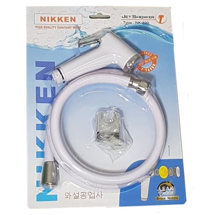 Shower Cebok Putih Selang Flexible-Nikken Jet Shower White