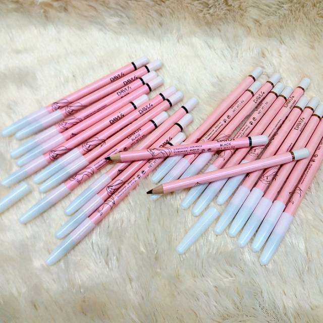 PENSIL ALIS DAVIS PINK COKLAT ÷ HITAM