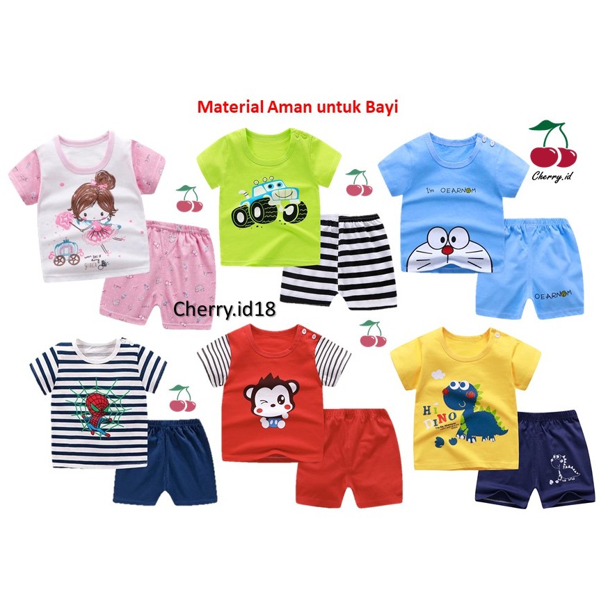  0 2 Thn COD Setelan Baju Bayi Pakaian anak  Laki Laki  