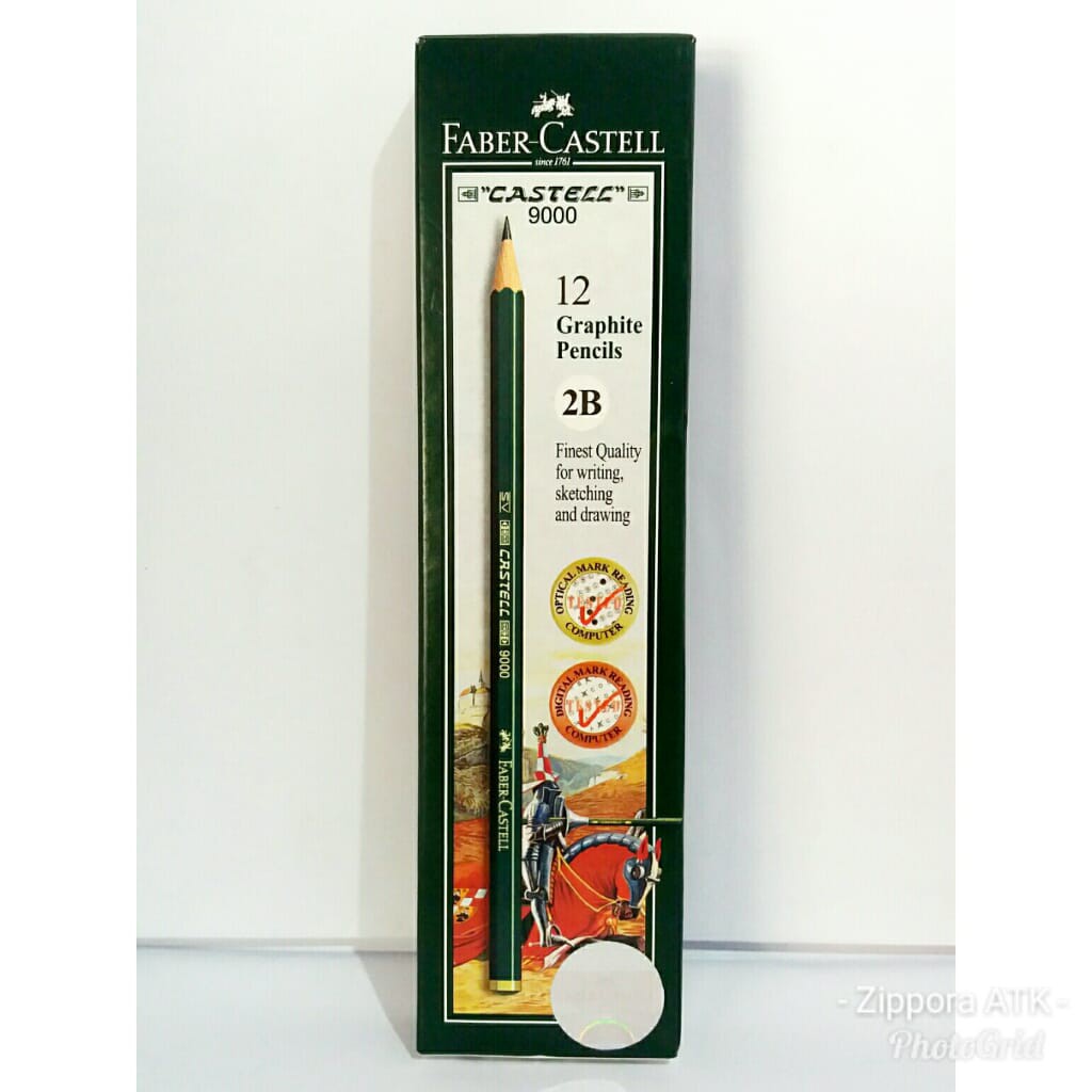 

( 12 PCS ) PENSIL FABER CASTELL 2B 9000 FOR UJIAN KOMPUTER