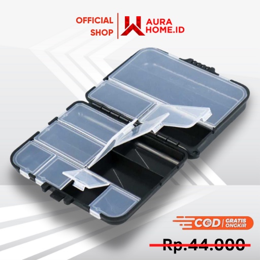 Box Kotak Perkakas Kail Pancing Waterproof Case / Box Kotak Case Wadah Tempat Penyimpanan Kail Kait 