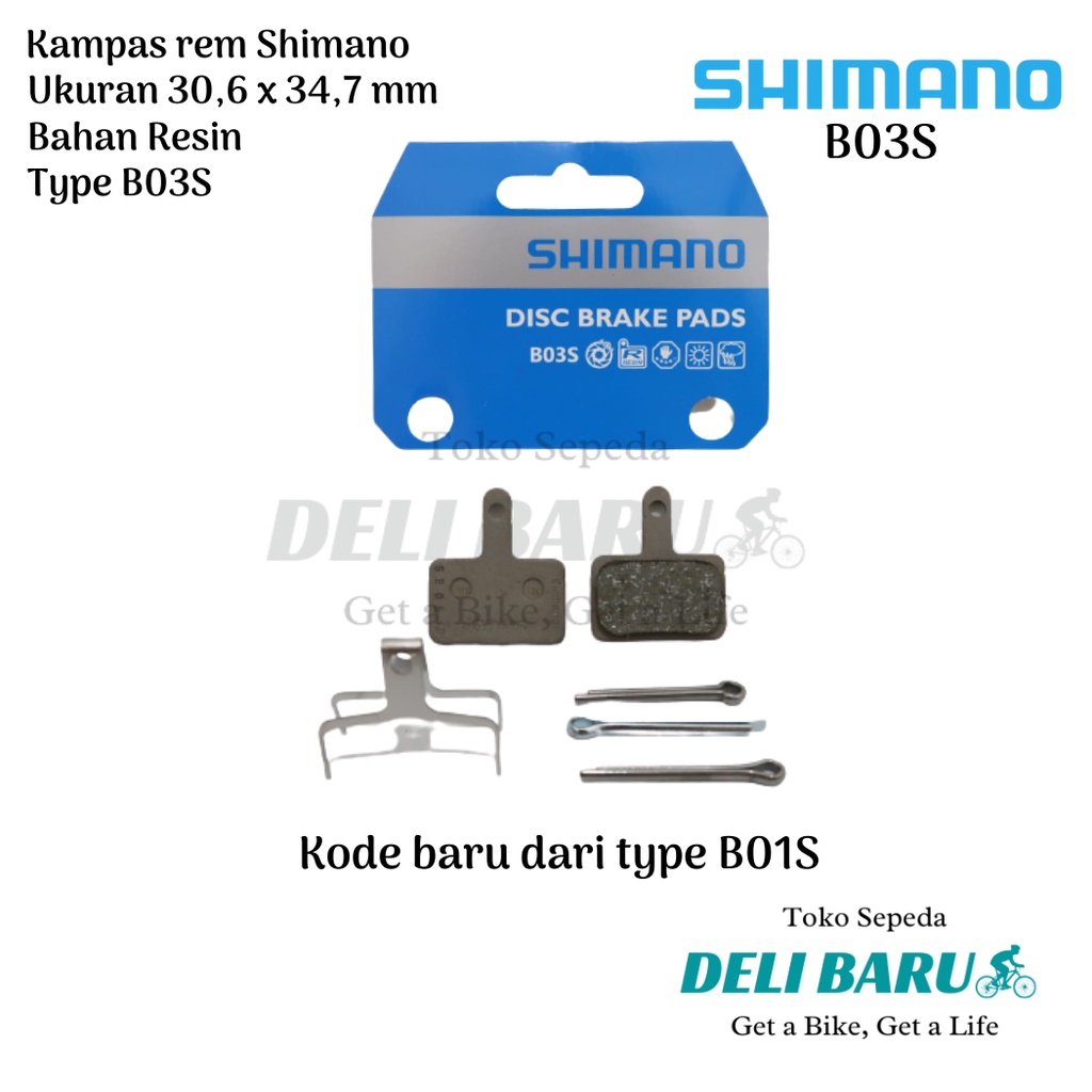 Shimano Kampas rem ORI b03s cakram kode baru dari B01s disc brake pad segi sepeda