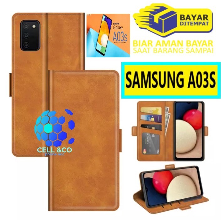 Flip cover SAMSUNG A03S Flip case buka tutup kesing hp casing flip case leather wallet