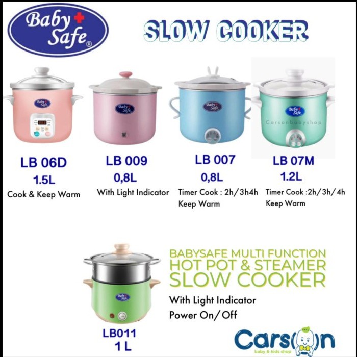 Jual Baby Safe Slow Cooker LB007 LB009 LB06D LB07M LB011 Pembuat MPASI