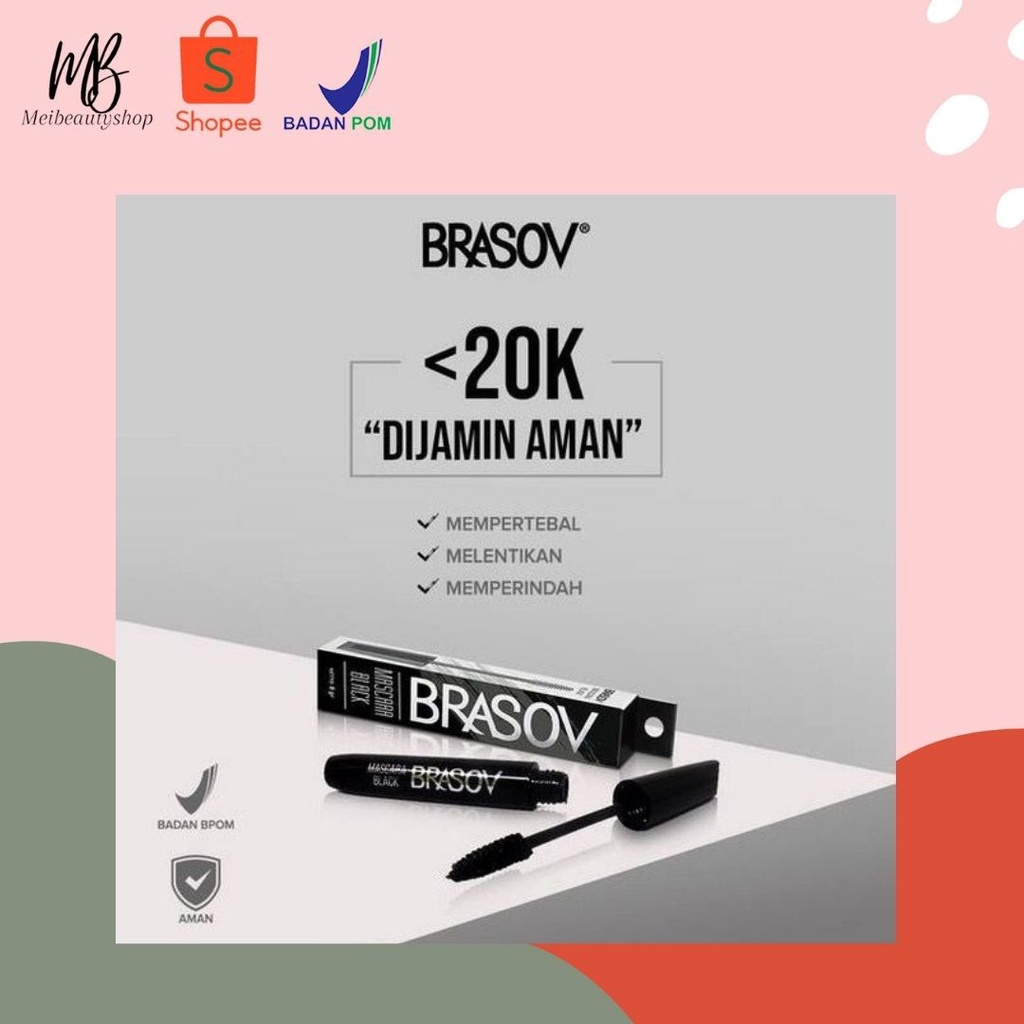 BRASOV (✔️BPOM) Mascara Black 8g | maskara hitam