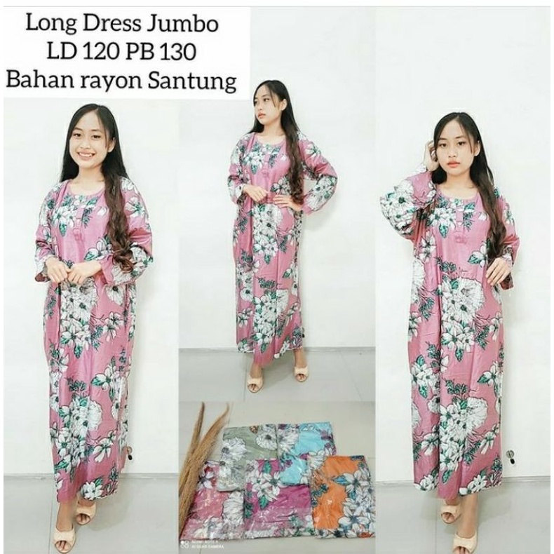 COD!!DASTER LENGAN PANJANG LONGDRESS BUSUI DASTER RAYON PANJANG JUMBO SURABAYA