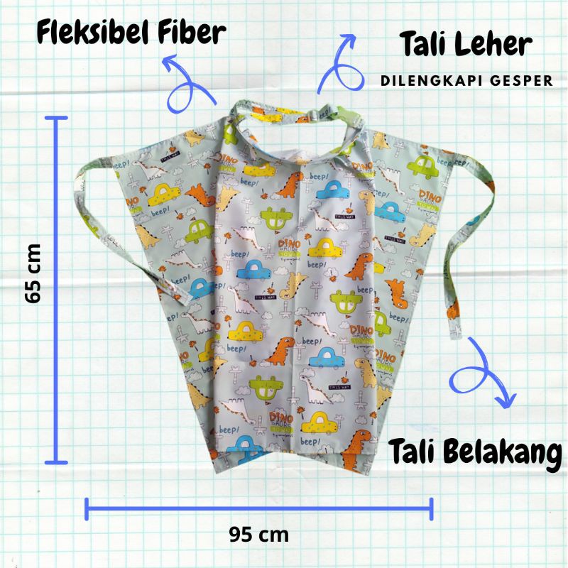 Nursing Apron Menyusui Celemek Tutupan Breast Feeding Nursing Cover Karakter Lebar Tali Belakang