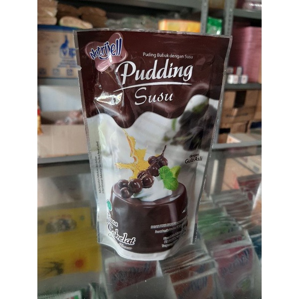 

Puding Susu rasa coklat merek Nutrijell puding susu coklat