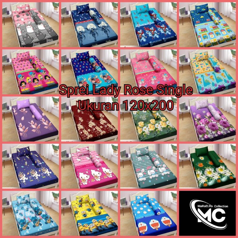 Jual Sprei Lady Rose Single 120x200 No 3 Tinggi 20 Cm Seprei Ledi Rose