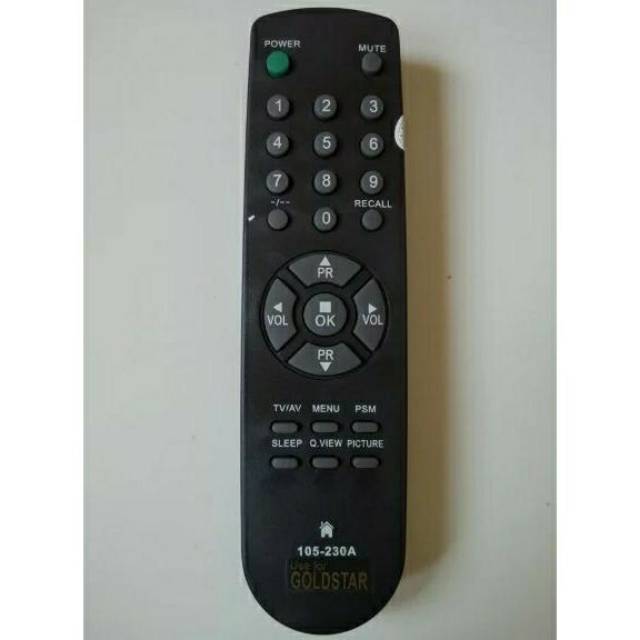 REMOTE REMOT TV GOLDSTAR TABUNG 105-230A