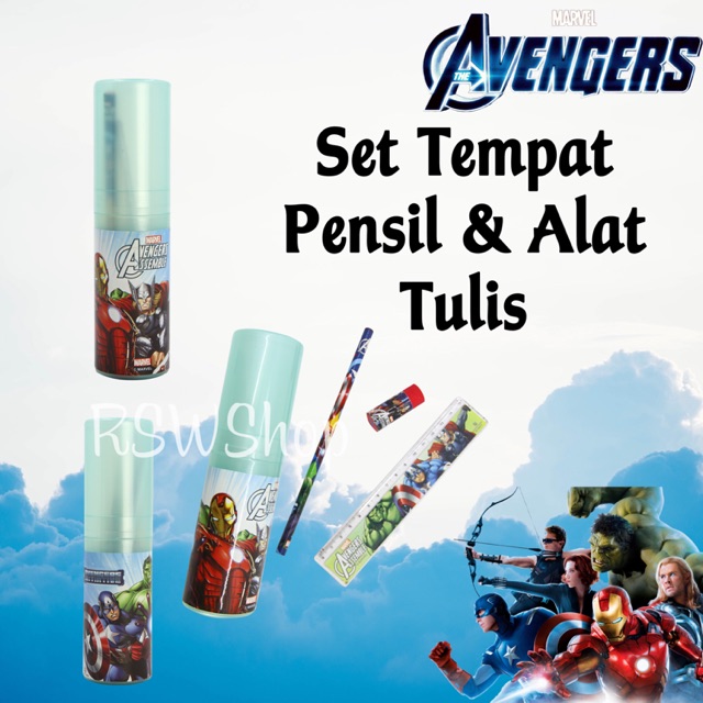 

Set Tempat Pensil & Alat Tulis Superhero Avengers