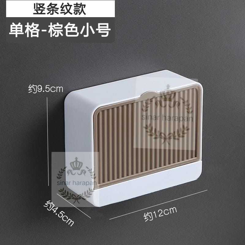 kotak sabun mandi buka tutup/tempat sabun batang tempel dinding