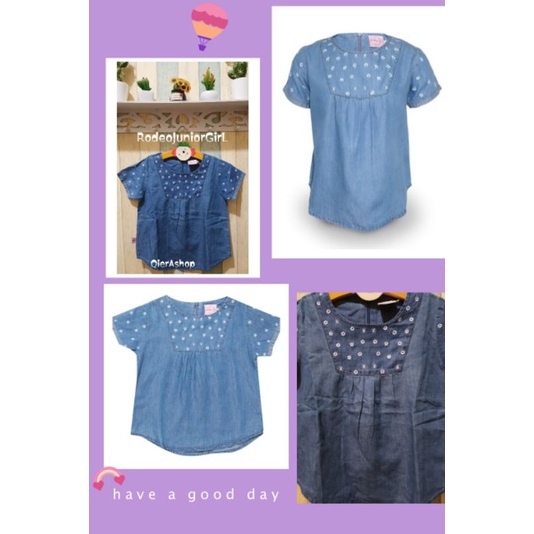 Atasan kemeja blouse panjang anak perempuan rodeo junior girl/rodeo junior/rodeo/that's donald