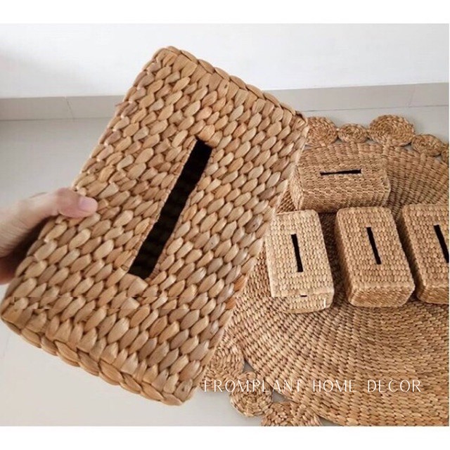 Tisu box eceng gondok | Wadah tisu kotak | Anyaman eceng gondok | Home decor |