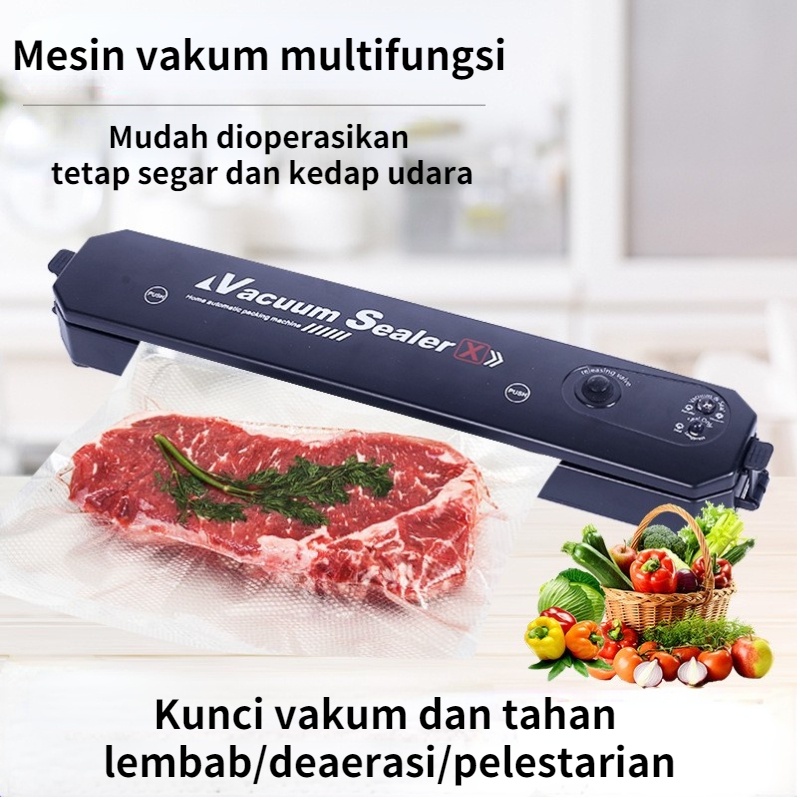 [COD]Vacum sealer Mesin vakum Vacum makanan Plastik Makanan Portable Ada Timer FREE Vacuum Bags